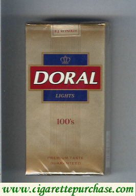 Doral Premium Taste Guaranteed Lights 100s cigarettes soft box